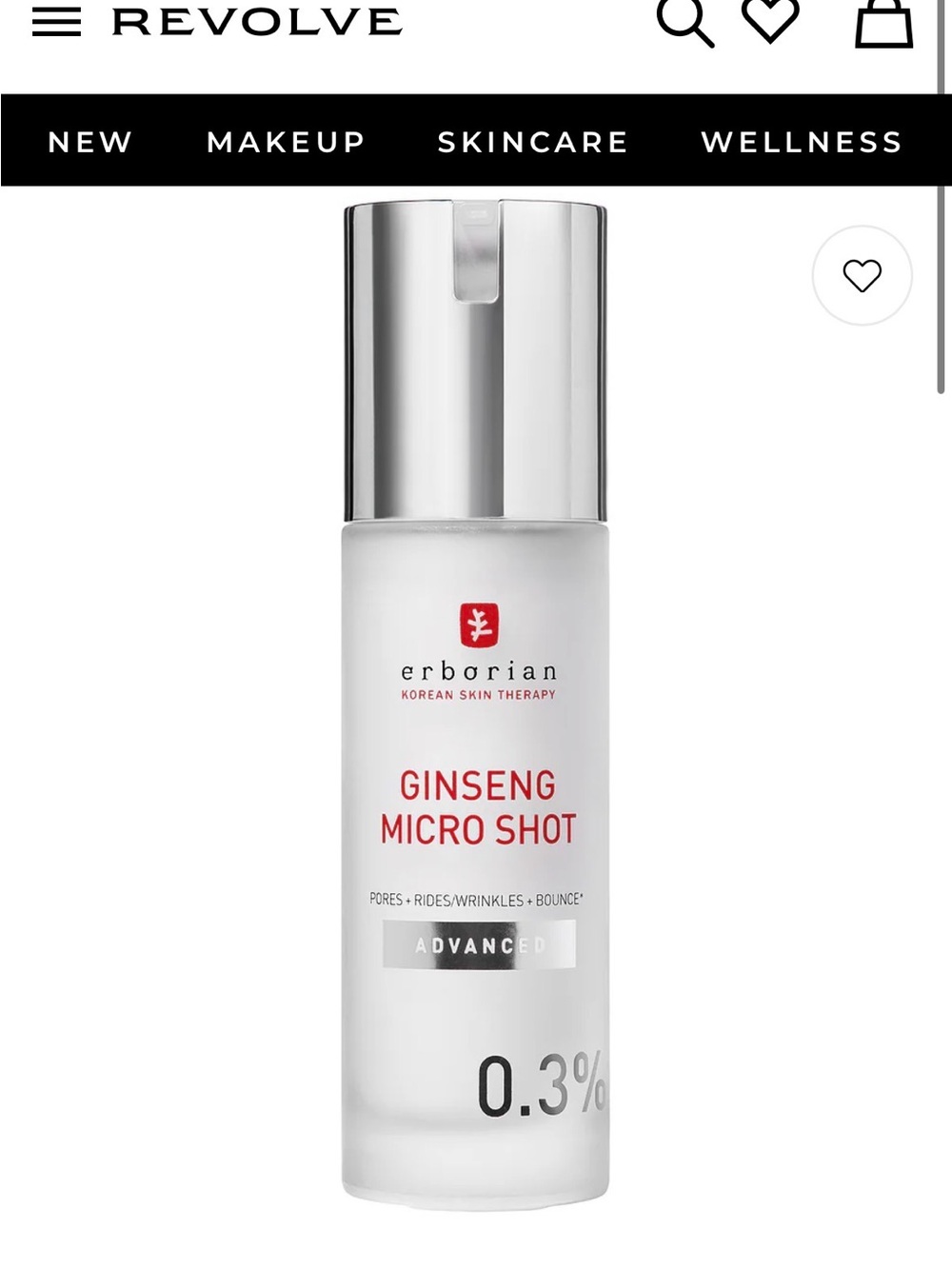 Erborian Ginseng Micro Shot Serum advanced 0.3%